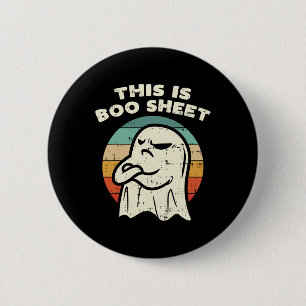Dit is Boo Sheet Ghost Retro Halloween Costume Me Ronde Button 5,7 Cm