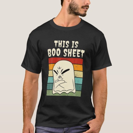 Dit is Boo Sheet  Retro Halloween. T-shirt (Voorkant)