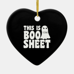 Dit is Boo Sheet Spook Grappig Halloween Kostuum Keramisch Ornament