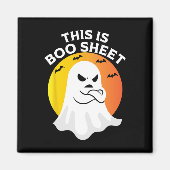 Dit is BOOSheet Ghost Retro Halloween Costuum Magneet (Voorkant)