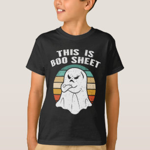 Dit is BOOSheet Ghost Retro Halloween Costuum T-shirt