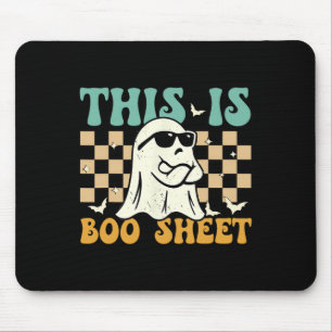 Dit is Boosheet Ghost Retro Halloween Kostuum Mann Muismat