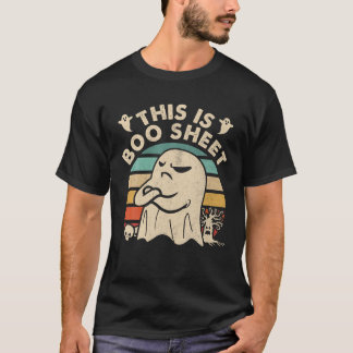 Dit is Boot Sheet Ghost Retro Halloween Kostuum T T-shirt