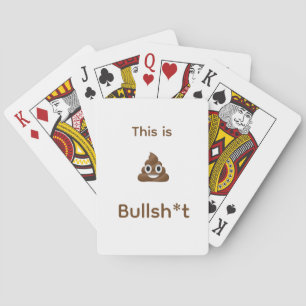 Dit is Bull Poo Emoji Grappig Pokerkaarten