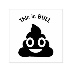 Dit is BULL Poop Emoji Funny Zelfinktende Stempel