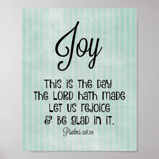 Dit is de dag dat de Heer de Bijbelse Verse heeft  Poster (Voorkant)