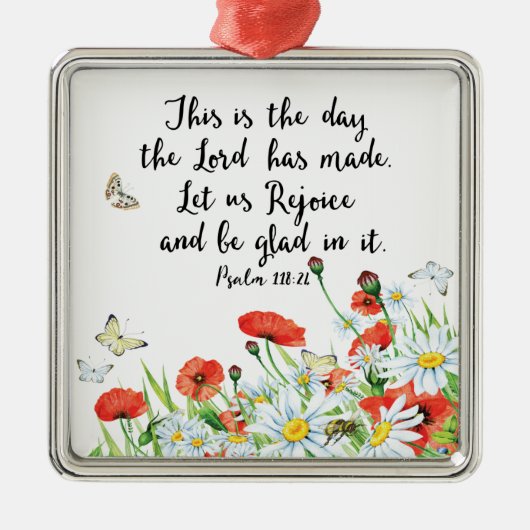 Dit is de Dag van de Heer Metalen Ornament (Voorkant)