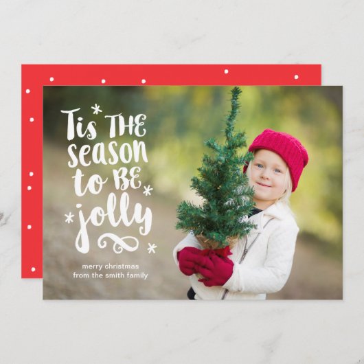 Dit is de fotokaart van de seizoensvakantie feestdagenkaart (Voorkant / Achterkant)