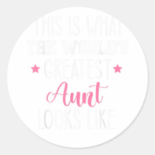 Dit is de grootste tante ter wereld. ronde sticker