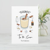 Dit is de season Eggnog Holiday Kaart (Staand voorkant)