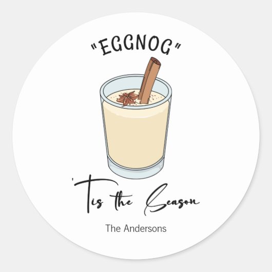 Dit is de Seizoenholiday Ronde Sticker (Voorkant)