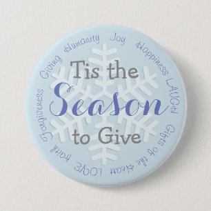 Dit is de Seizoensblauwe Kerst Inspirerend Button