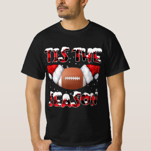 Dit is de SeizoensSanta Hat Football Red Pset Chri T-shirt