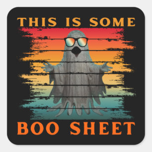 Dit is een beetje boe-blad een grappige halloween vierkante sticker