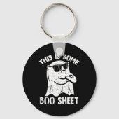Dit is een boe-blad Funny Halloween Ghost Costu Sleutelhanger (Voorkant)