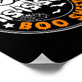 Dit is een boekenblad Ghost Funny Retro Halloween Poster (Hoek)