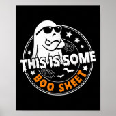 Dit is een boekenblad Ghost Funny Retro Halloween Poster (Voorkant)