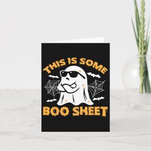 Dit is een boekenblad Ghost Retro Halloween Costu Kaart