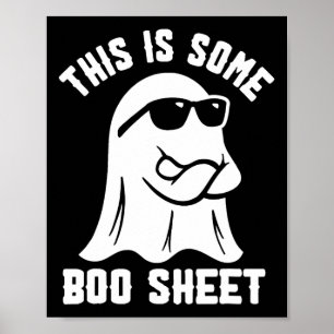 Dit is een boekenblad Ghost Retro Halloween Costu Poster