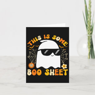 Dit is een boekenblad Halloween Ghost Funny Cool Kaart
