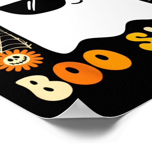 Dit is een boekenblad Halloween Ghost Funny Cool Poster (Hoek)