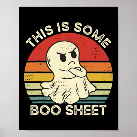 Dit is een boekenblad leuk spook retro Halloween C Poster (Voorkant)