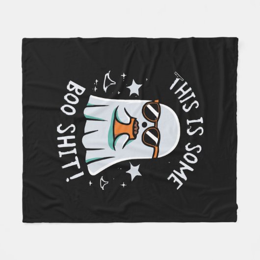 Dit is een Boo-blad Fleece Deken (Voorkant (Horizontaal))