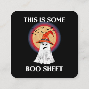 Dit Is Een Boo Blad Halloween Geest Grappig Vierkante Visitekaartje