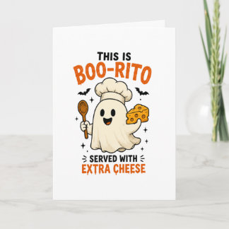 “Dit is een Boo-Rito geserveerd met extra kaas” on Kaart