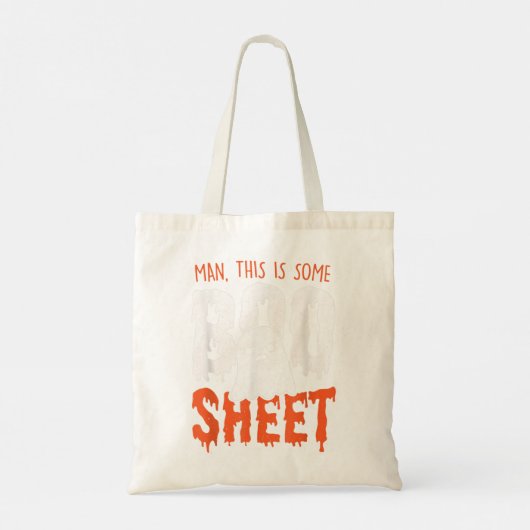 Dit is een Boo Sheet Funny Halloween Ghost Tote Bag (Achterkant)