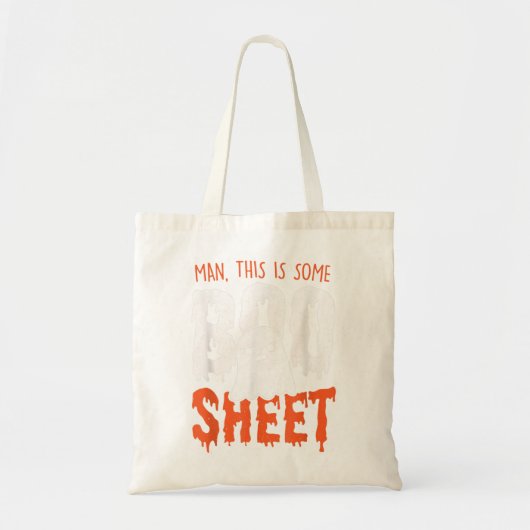 Dit is een Boo Sheet Funny Halloween Ghost Tote Bag (Voorkant)