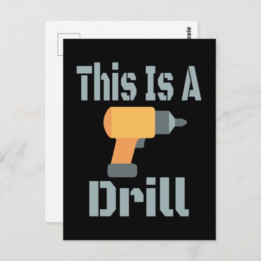 Dit is een boor Funny Briefkaart (Voorkant / Achterkant)