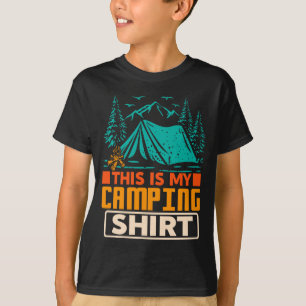 Dit is een camping shirt grappige camper vintage