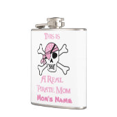 Dit is een Echte Pirate Mam met Mam's naam Heupfles (Links)