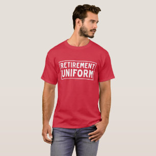 Dit is een eenvormig T-shirt met pensioen