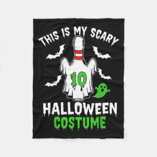 Dit is een eng Halloween kostuum Bowling Pin Geest Fleece Deken
