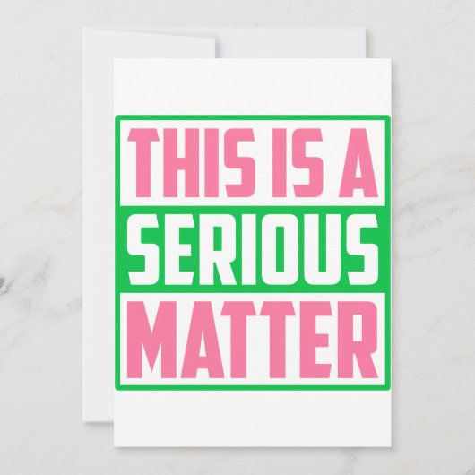 Dit is een ernstige zaak, AKA 1908. Kaart (Voorkant)