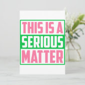 Dit is een ernstige zaak, AKA 1908. Kaart (Staand voorkant)