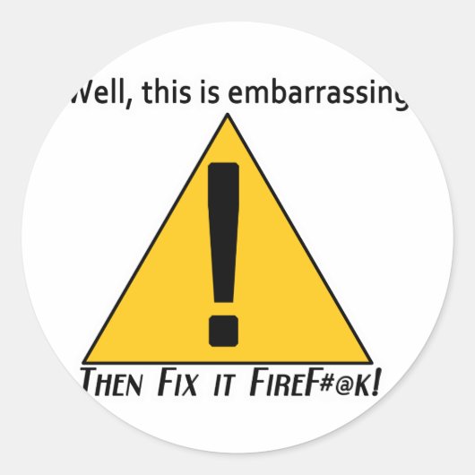 Dit is een genante 2 ronde sticker (Voorkant)