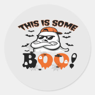 Dit is een grappige Halloween-geest Ronde Sticker