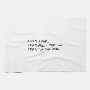 "Dit is een Haiku" Funny Poem - Ironic Meme Theedoek