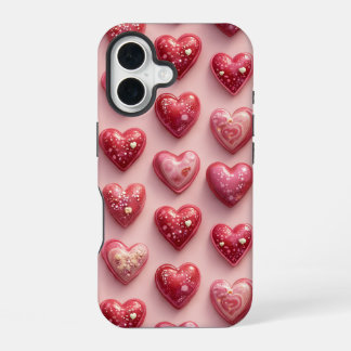 Dit is een hart snoep hoesje. iPhone 16 hoesje
