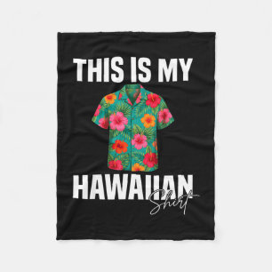 Dit is een Hawaiaans shirt hibiscus bloemen hawaii Fleece Deken