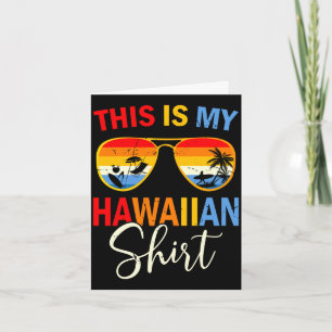 Dit is een Hawaiaans shirt kostuum feestdag vakant Kaart