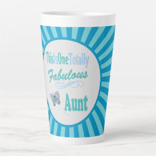Dit is een heel fabelachtige tante Blue Butterfly Latte Mok