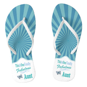 Dit is een heel fabelachtige tante Blue Butterfly Teenslippers