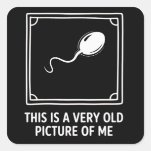 Dit is een heel oude foto van mij Gag Grappig Vierkante Sticker