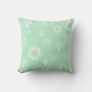 Dit is een helder kussen met een muntkleurige acht