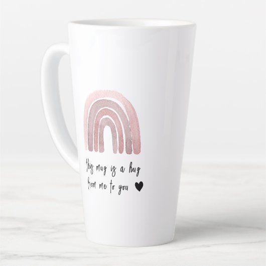 Dit is een hoefje van mij naar jou. latte mok (Linkerhoek)