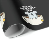 Dit is een Koala-tea Pun Funny Koala Pun Dark BG Cadeaupapier (Rol Hoek)